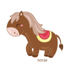 Alphabet H For Horse Illustration Vector Clipart 