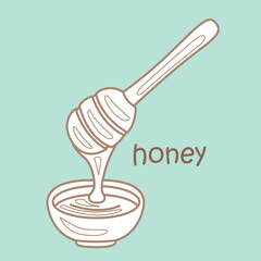 Alphabet H For Honey Digital Stamp