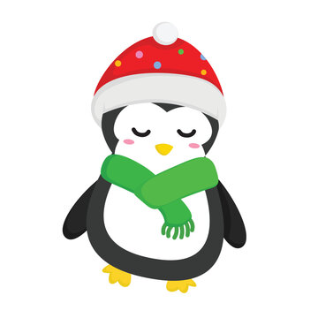 Christmas Animal Penguin Illustration Vector Clipart
