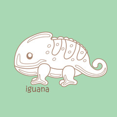 Alphabet I For Iguana Vocabulary Digital Stamp