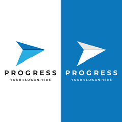 Financial and career creative growth and progress logo design with arrow direction sign. Logo for business,progress and career symbol.