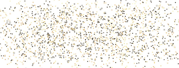 Obraz na płótnie Canvas Glittering golden confetti png. Glittering golden