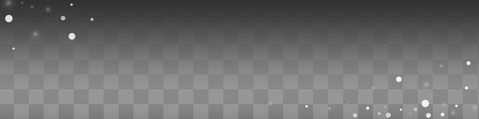 Silver Snowflake Vector Transparent Panoramic