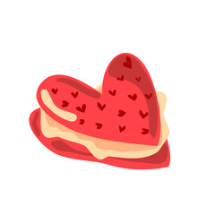 cute element valentine's day. lovely macaron ,sweet dessert, hand draw macaroon. vector illustration design. Cartoon suitable for, print, sublimation, shirt, postcard etc.
