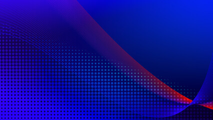 Obraz premium Modern abstract wave curve background design with halftone dark blue outlines. Suitable for posters, flyers, websites, covers, banners, advertisements, etc