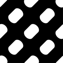 Black Vector Seamless Rounded Rectangles Inversed 2x2 Diagonal