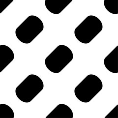 Black Vector Seamless Rounded Rectangles Inversed 2x2 Diagona