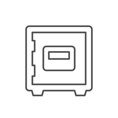 Safe box line outline icon