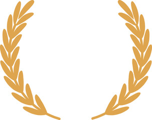 Golden wreath badge. Award emblem. Label template