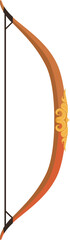 Fototapeta premium Vintage ranged weapon icon. Cartoon fantasy bow