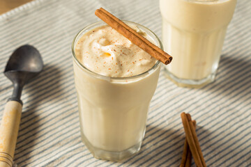 Frozen Creamy Eggnog Milkshake