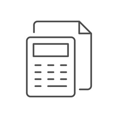 Financial calculation line outline icon