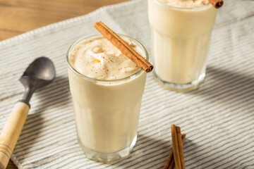 Frozen Creamy Eggnog Milkshake