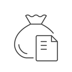 Financial report line outline icon