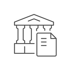 Legal document line outline icon