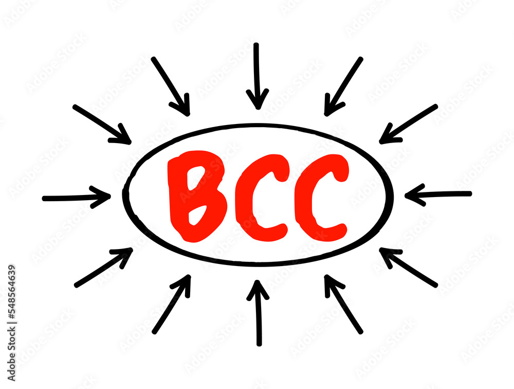 Poster bcc blind carbon copy - allows the sender of a message to conceal the person entered in the bcc fiel