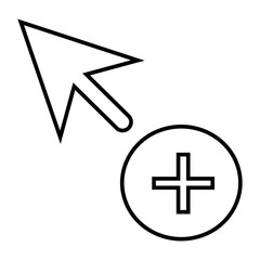 Fototapeta premium Cursor, pointer, add icon