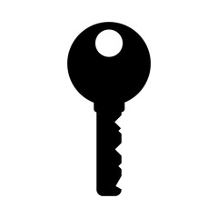 Key icon in trendy flat style isolated on background