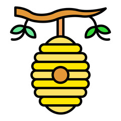 Beehive Filled Line Icon