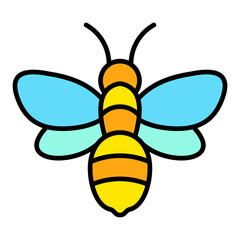 Bee Filled Line Icon