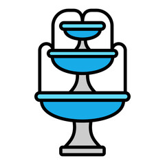 Fountain Filled Line Icon