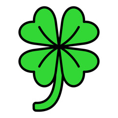 Clover Filled Line Icon