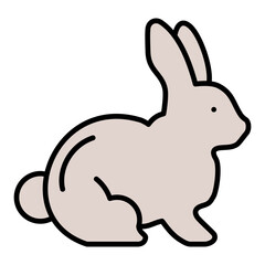 Rabbit Filled Line Icon