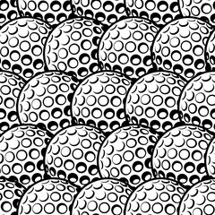 Golf Seamless pattern vector art image. Golf balls repeating tile background wallpaper texture design.