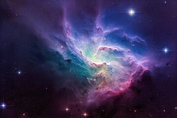 nébuleuse galactique colorée © nyothep