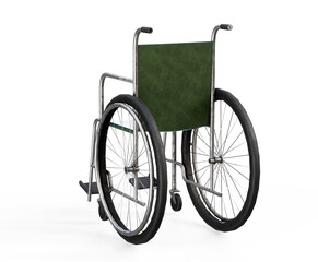 Fototapeta na wymiar Wheelchair a 3d render illustration