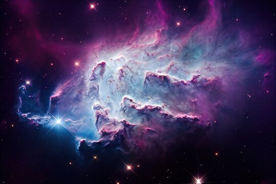 nébuleuse galactique colorée