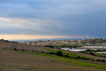 Fototapeta na wymiar panorama of scoglitti sicily italy