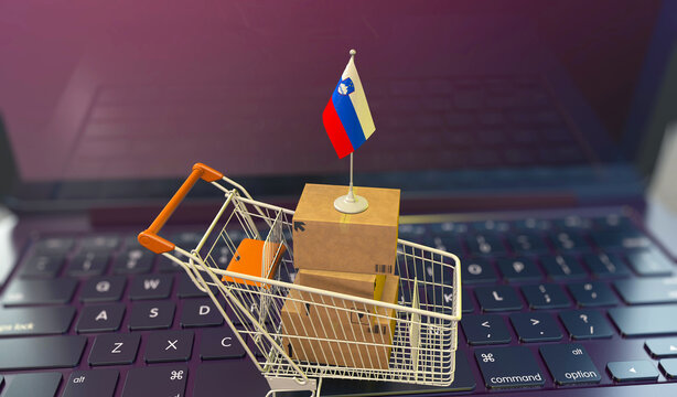 Slovenia, Republic of Slovenia, e-commerce and market cart, e-commerce image
