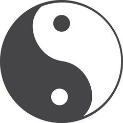 Yin and yang symbol. Ancient chinese balance sign