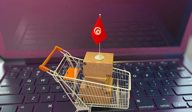 Tunisian, Republic of Tunisia, e-commerce and market cart, e-commerce image