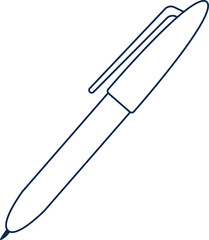 Pen icon. Writing tool black line sign