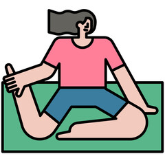 yoga line icon