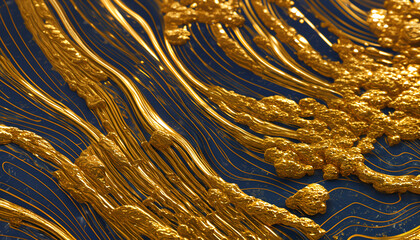 Gold wavy marble texture 