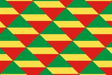 Geometric pattern in the colors of the national flag of Republic of the Congo. The colors of Republic of the Congo.