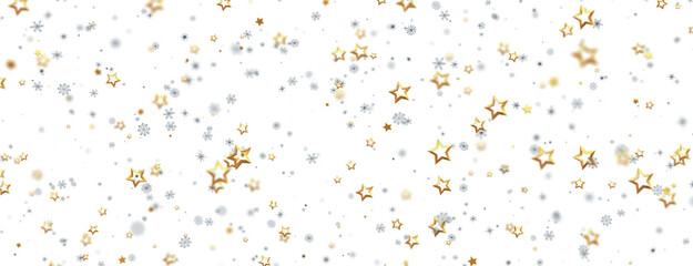 Snowflakes falling for christmas decoration abstract png