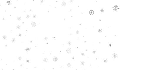 Snowflakes and bokeh lights on the blue Merry Christmas background. 3D render