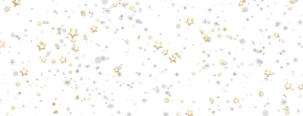 Snowflakes falling for christmas decoration abstract png