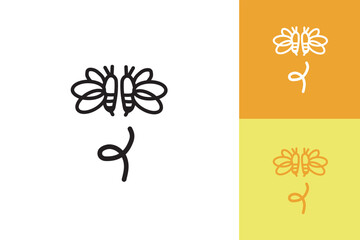 Fly Bee vector. Can use to icon for your product or other bussines