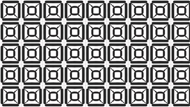 Black and white abstract shape modern style art tile pattern texture background