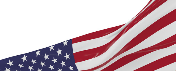 Fototapeta premium American Wave Flag Backgroun. USA