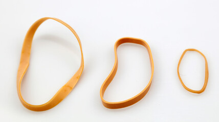 Three rubber bands