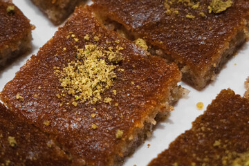 Baked Semolina ( Revani) 