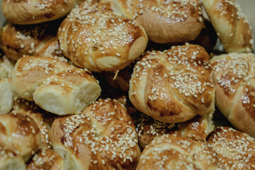 Pogaca with sesme seeds