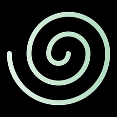 Pastel gradient decorative spiral. Vector illustration.