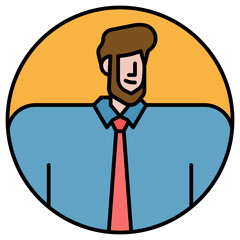 businessman line icon